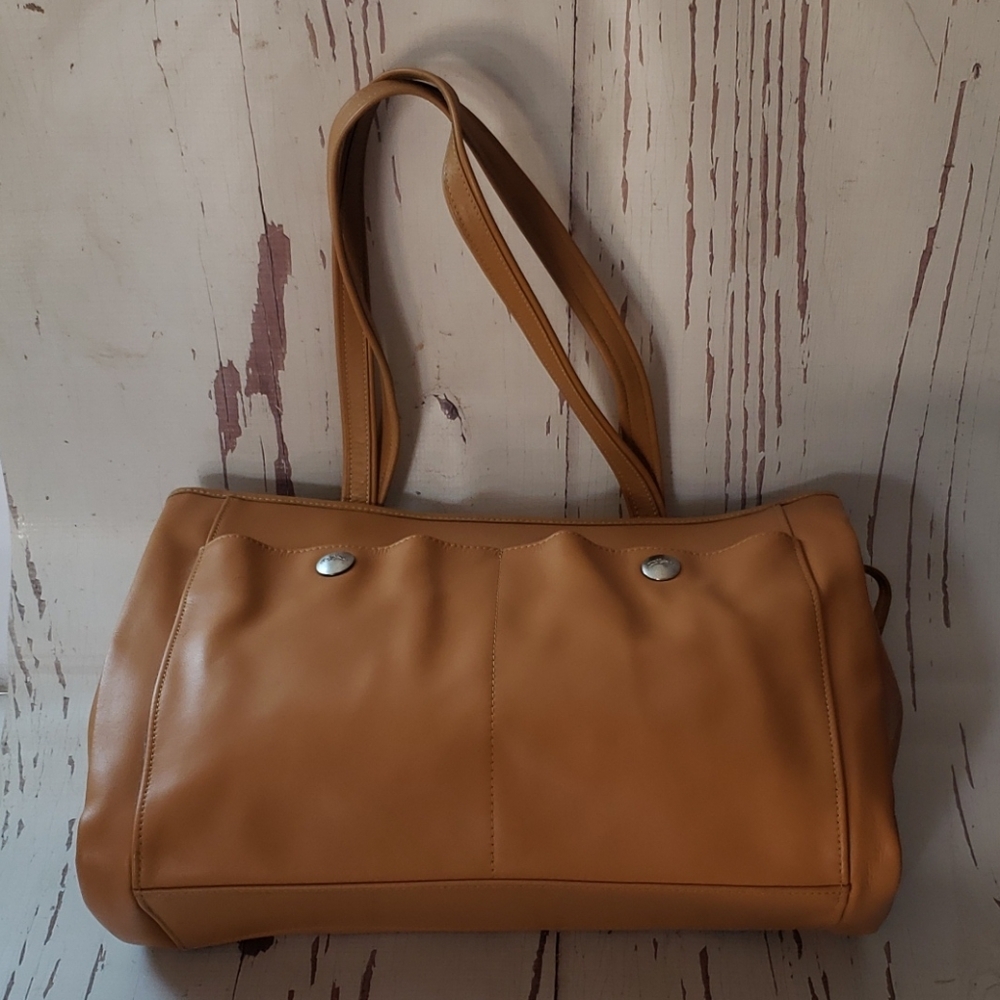 Longchamp cognac hobo bag